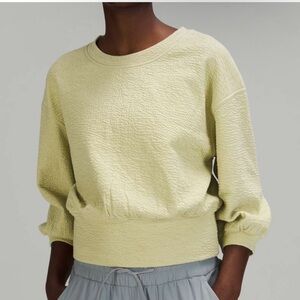 Lululemon Textured Crewneck Pullover in Dew Green